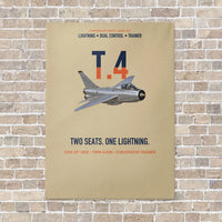 Thumbnail for English Electric Lightning T.4 Two Seats One Lightning Vertical Canvas Prints — No Frame / Beige