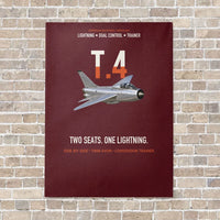Thumbnail for English Electric Lightning T.4 Two Seats One Lightning Vertical Canvas Prints — No Frame / Dark Red