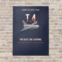Thumbnail for English Electric Lightning T.4 Two Seats One Lightning Vertical Canvas Prints — No Frame / Navy Blue