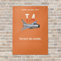 Thumbnail for English Electric Lightning T.4 Two Seats One Lightning Vertical Canvas Prints — No Frame / Orange