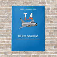 Thumbnail for English Electric Lightning T.4 Two Seats One Lightning Vertical Canvas Prints — No Frame / Turquoise