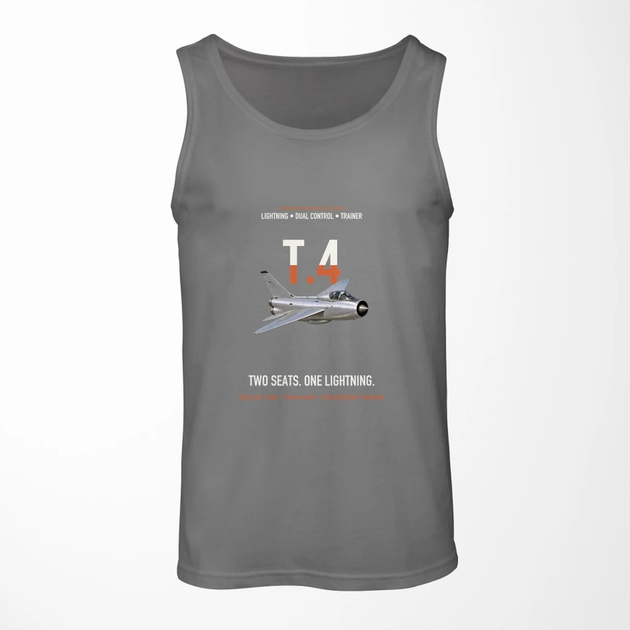 English Electric Lightning T.4 Two Seats One Lightning Designed Tank Tops — Gray