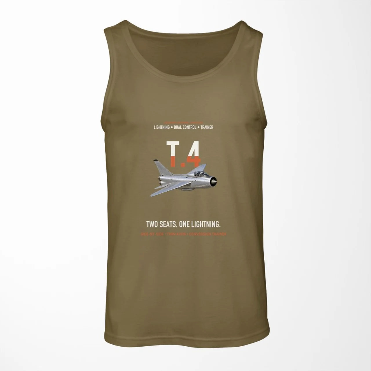 English Electric Lightning T.4 Two Seats One Lightning Designed Tank Tops — Green Army
