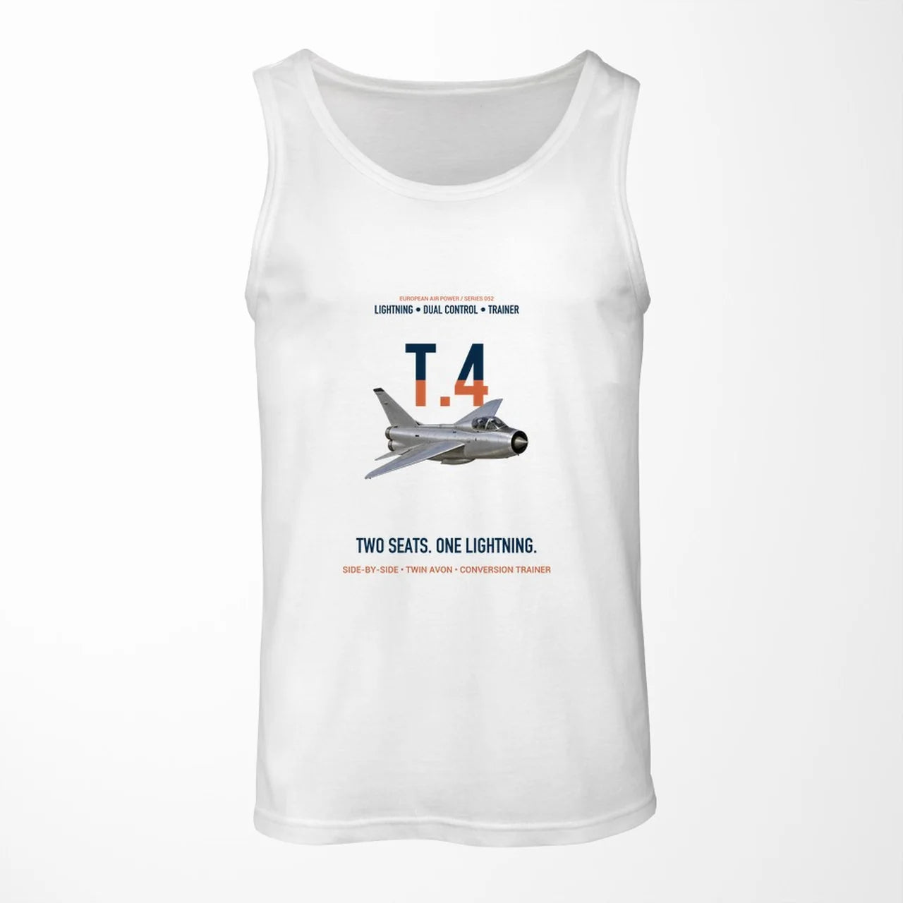 English Electric Lightning T.4 Two Seats One Lightning Designed Tank Tops — White