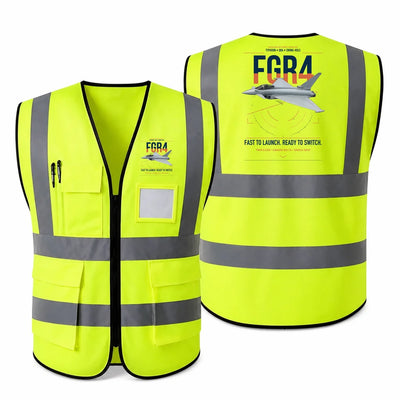 Eurofighter Typhoon FGR4 aviation design on fluorescent green high-visibility reflective vest