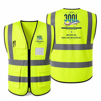 Thumbnail for Extra 300L aviation design on fluorescent green high-visibility reflective vest