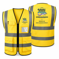 Thumbnail for Extra 300L aviation design on yellow high-visibility reflective vest