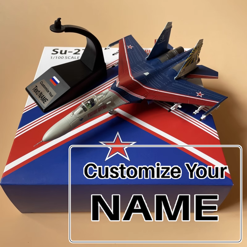 1/100 Russia SU-27 Warrior Flanker Fighter Military Airplane Model