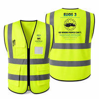 Thumbnail for Flyability Elios 3 aviation design on fluorescent green high-visibility reflective vest