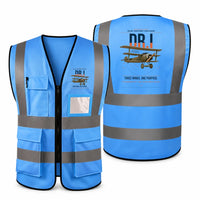 Thumbnail for Fokker Dr.I aviation design on blue high-visibility reflective vest