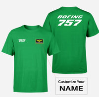 Thumbnail for Boeing 757 & Text Designed Double-Side T-Shirts