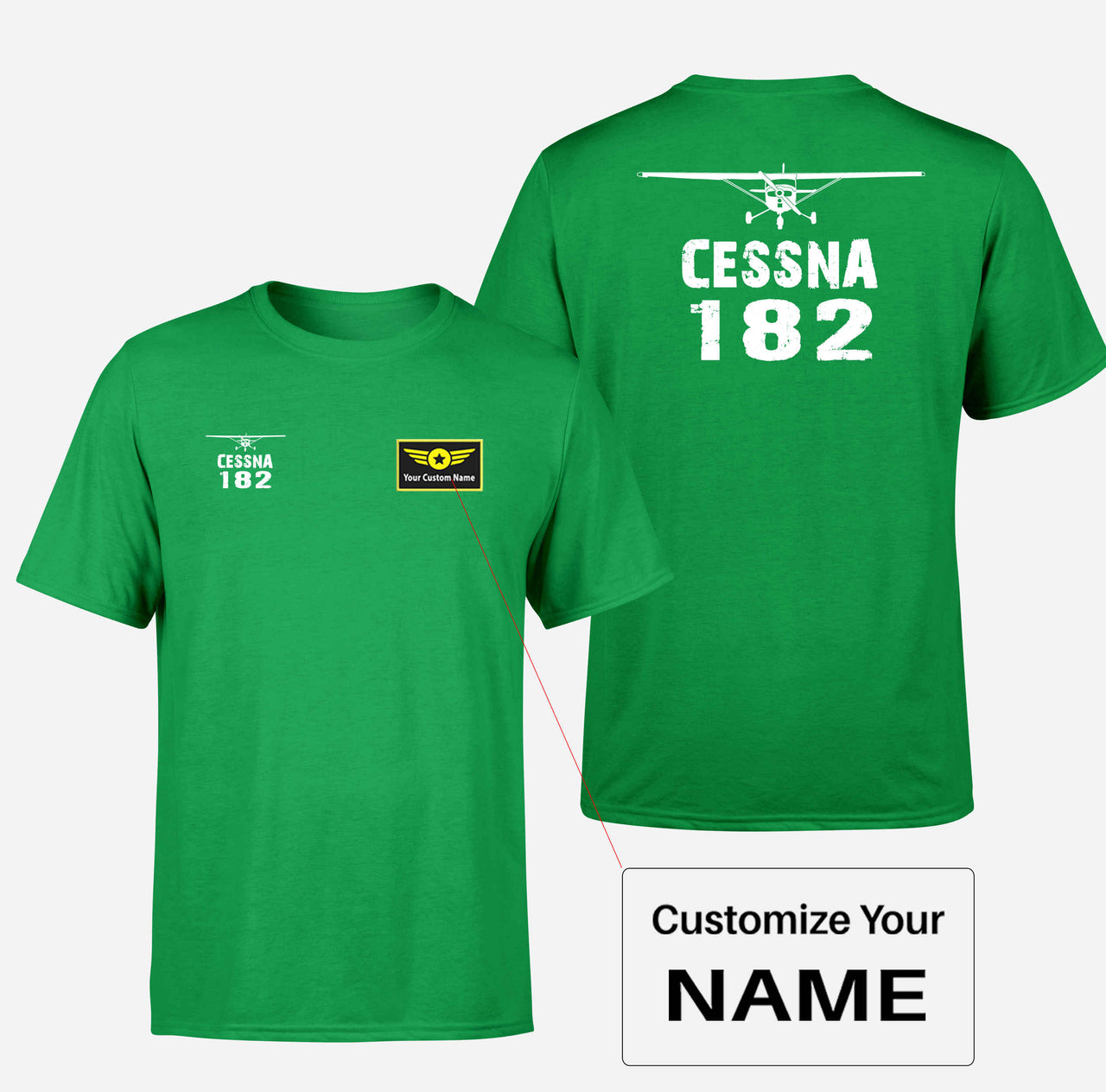 Cessna 182 & Plane Designed Double-Side T-Shirts - view 5