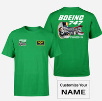 Thumbnail for Boeing 747 & PW4000-94 Engine Designed Double-Side T-Shirts