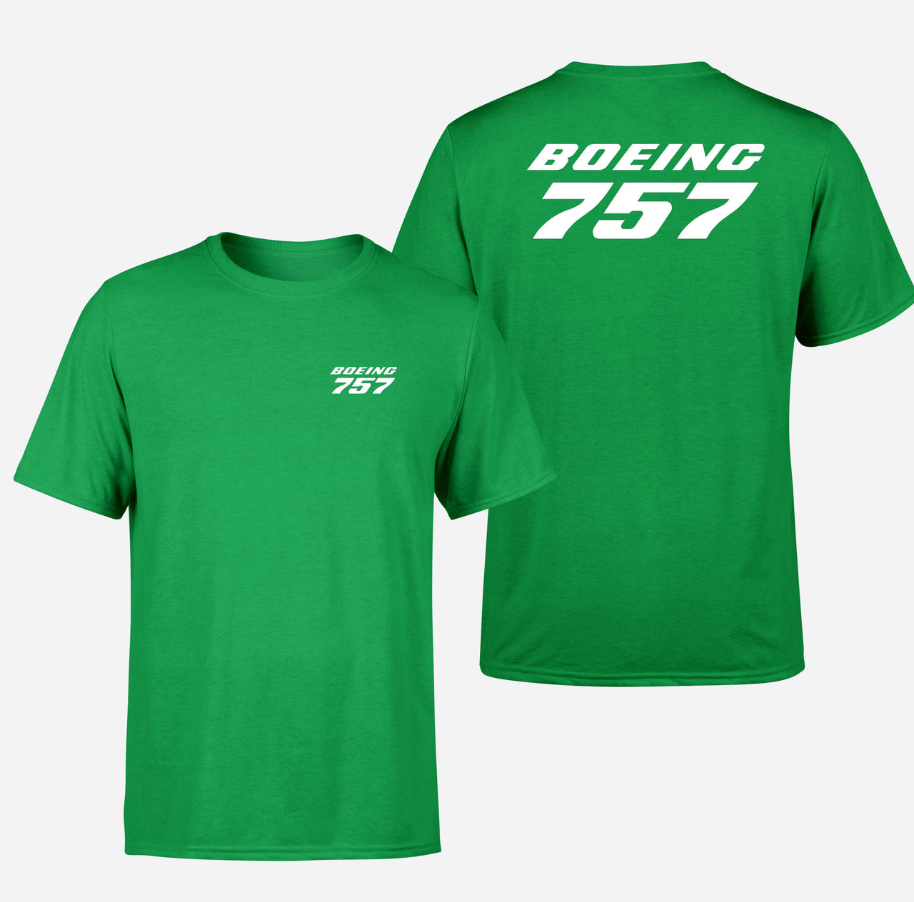 Boeing 757 & Text Designed Double-Side T-Shirts