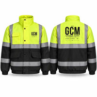 Thumbnail for Owen Roberts International Airport (GCM) Reflective Winter Jackets - Tag - Fluorescent Yellow & Navy