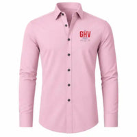 Thumbnail for Brașov-Ghimbav International Airport (GHV) Shirts - Long Sleeve Shirt - Tag - Pink