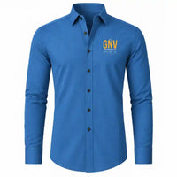 Thumbnail for Gainesville Regional Airport (GNV) Shirts - Long Sleeve Shirt - Tag - Blue