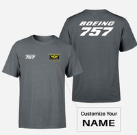 Thumbnail for Boeing 757 & Text Designed Double-Side T-Shirts