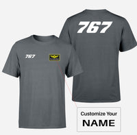 Thumbnail for 767 Flat Text Designed Double-Side T-Shirts