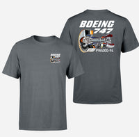 Thumbnail for Boeing 747 & PW4000-94 Engine Designed Double-Side T-Shirts