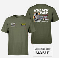 Thumbnail for Boeing 747 & PW4000-94 Engine Designed Double-Side T-Shirts