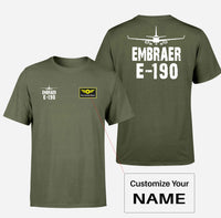 Thumbnail for Embraer E-190 & Plane Designed Double-Side T-Shirts - view 9