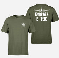 Thumbnail for Embraer E-190 & Plane Designed Double-Side T-Shirts - view 10