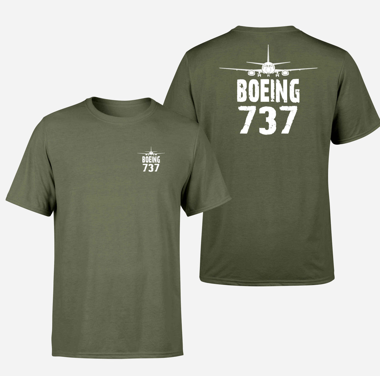 Boeing 737 & Plane Designed Double-Side T-Shirts