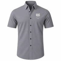 Thumbnail for Gunnison–Crested Butte Regional Airport (GUC) Shirts - Short Sleeve Shirt - Tag Custom - Gray + NAME