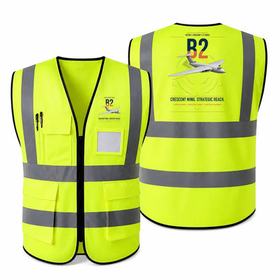Handley Page Victor B2 aviation design on fluorescent green high-visibility reflective vest
