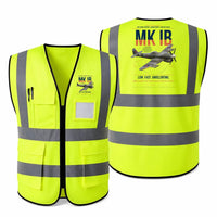 Thumbnail for Hawker Typhoon Mk IB aviation design on fluorescent green high-visibility reflective vest