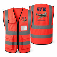 Thumbnail for Hawker Typhoon Mk IB aviation design on red high-visibility reflective vest