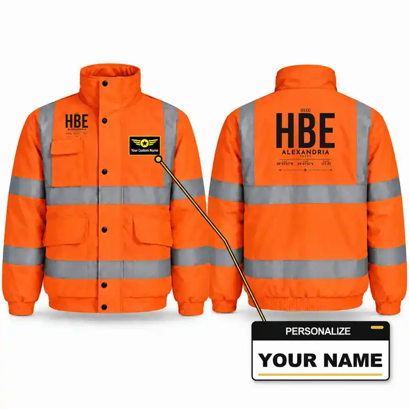 HBE - Tag - Reflective Winter Jacket - Orange + Name