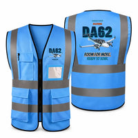 Thumbnail for Diamond DA62 - Room for more. Ready to soar. design on blue high-visibility reflective vest
