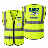 Thumbnail for Diamond DA62 - Room for more. Ready to soar. design on fluorescent green high-visibility reflective vest