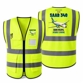 Saab 340B - Twin props. Double charm. Reflective Vests