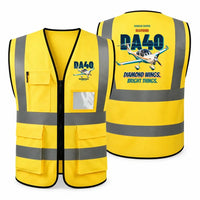 Thumbnail for Diamond DA40 - Diamond wings. Bright things. design on yellow high-visibility reflective vest