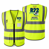 Thumbnail for Robinson R22 Beta II - Two seats. Big first steps. design on fluorescent green high-visibility reflective vest