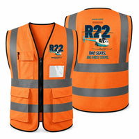 Thumbnail for Robinson R22 Beta II - Two seats. Big first steps. design on orange high-visibility reflective vest