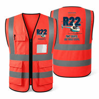 Thumbnail for Robinson R22 Beta II - Two seats. Big first steps. design on red high-visibility reflective vest