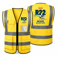 Thumbnail for Robinson R22 Beta II - Two seats. Big first steps. design on yellow high-visibility reflective vest