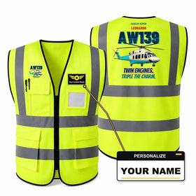 Leonardo AW139 - Twin engines. Triple the charm. Reflective Vests