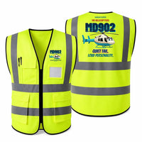 Thumbnail for MD Helicopters MD 902 Explorer - Quiet tail. Loud personality. design on fluorescent green high-visibility reflective vest