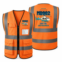 Thumbnail for MD Helicopters MD 902 Explorer - Quiet tail. Loud personality. design on orange high-visibility reflective vest