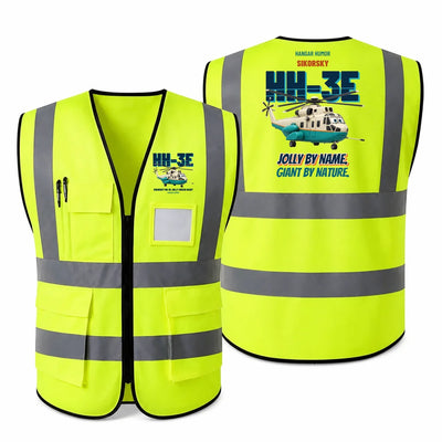 Sikorsky HH-3E Jolly Green Giant - Jolly by name. Giant by nature. design on fluorescent green high-visibility reflective vest