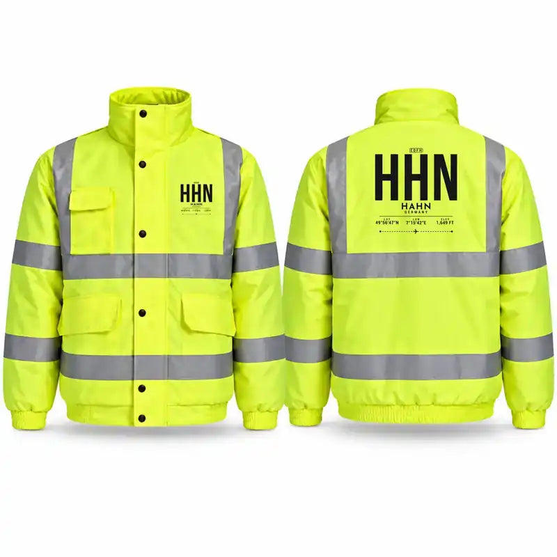 Frankfurt-Hahn Airport (HHN) Reflective Winter Jackets - Tag - Fluorescent Yellow