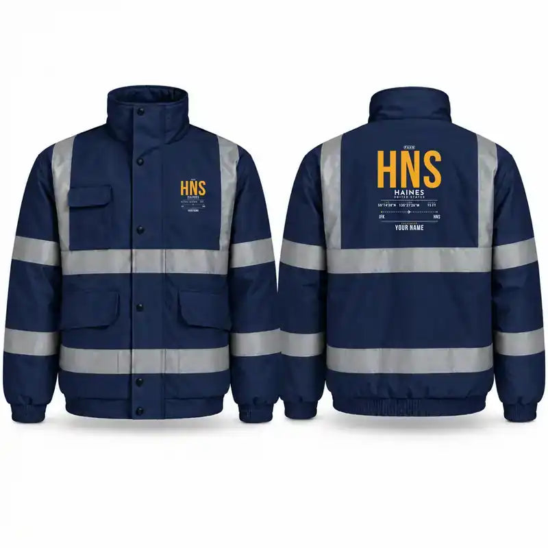 HNS - Tag Custom - Reflective Winter Jacket - Navy Blue