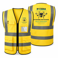 Thumbnail for Inspired Flight IF1200A aviation design on yellow high-visibility reflective vest