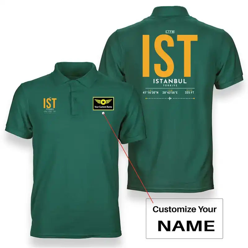 IST - Tag - Double-Side Polo - Green + Name