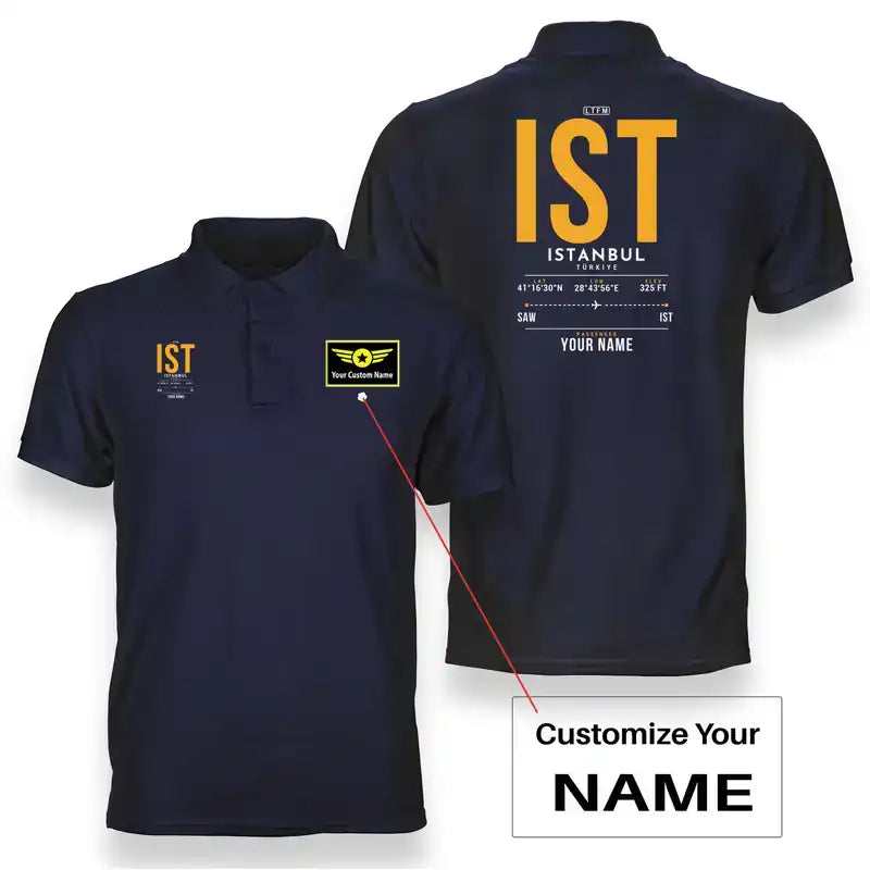 IST - Tag Custom - Double-Side Polo - Navy Blue + Name